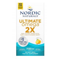 Nordic Naturals Ultimate Omega 2x 60s 挪威小鱼成人双倍omega 鱼油 60粒【保质期2028/07】