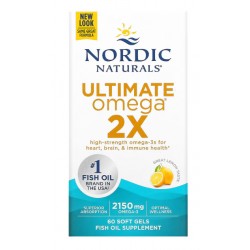 Nordic Naturals Ultimate Omega 2x 60s 挪威小鱼成人双倍omega 鱼油 60粒【保质期2028/07】 Nordic Naturals Ultimate Omega 2x 60s 挪威小鱼成人双倍omega 鱼油 60粒【保质期2028/07】