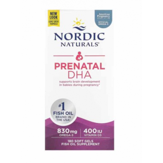 Nordic Naturals 挪威自然 挪威孕妇DHA鱼油 180粒+D  【保质期2026/02】