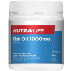 Nutralife Fish Oil 1000mg 180caps 纽乐鱼油 1000mg 180粒 NS4660【保质期2028/05】