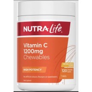 Nutra Life Vitamin C 纽乐维C咀嚼片 1200mg 120片【保质期2027/10】