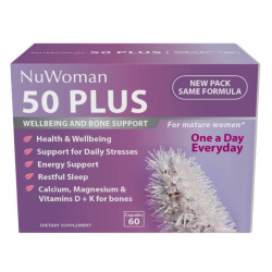 NuWoman 50 PLUS Wellbeing & Bone Support 50+ 更年期及骨骼健康 60粒【保质期2027/12】