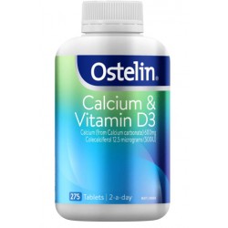 Ostelin Vitamin D Calcium 275t 奥斯特林维他命D+钙 275片【保质期2028/06】 Ostelin Vitamin D Calcium 275t 奥斯特林维他命D+钙 275片【保质期2028/06】