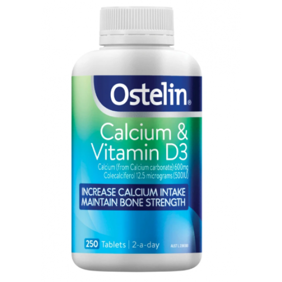 Ostelin Vitamin D Calcium 250t 奥斯特林维他命D+钙 250片【保质期2029/05】
