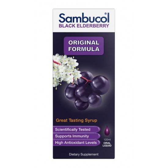 Sambucol Black Elderberry Original Formula 120ml 黑接骨木免疫糖浆【保质期2028/04】