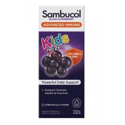 Sambucol Black Elderberry advance immune for Kids Syrup 120ml 黑接骨木儿童强效免疫糖浆【保质期2027/06】