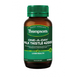 Thompson's Milk Thistle 汤普森奶蓟草护肝42000 60粒 全新高含量版 【保质期2027/07】 Thompson's Milk Thistle 汤普森奶蓟草护肝42000 60粒 全新高含量版 【保质期2027/07】