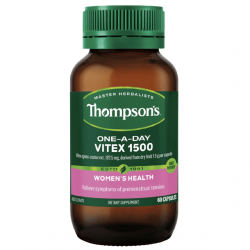 Thompson's vitex 汤普森 圣洁莓60粒 1500mg 改善月经不调 治疗痤疮 多囊卵巢等问题  【保质期2028/02】 Thompson's vitex 汤普森 圣洁莓60粒 1500mg 改善月经不调 治疗痤疮 多囊卵巢等问题  【保质期2028/02】