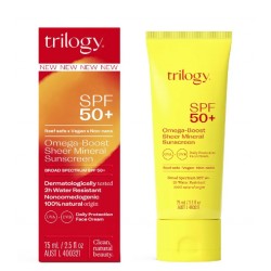 Trilogy SPF50+ Omega-Boost Mineral Sunscreen 75ml 趣乐活矿物质防晒霜SPF50+ 75ml TRFC153【保质期2027/10】 Trilogy SPF50+ Omega-Boost Mineral Sunscreen 75ml 趣乐活矿物质防晒霜SPF50+ 75ml TRFC153【保质期2027/10】