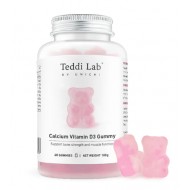 Unichi Gummy Calcium Vitamin D3 60s 草莓味补钙小熊软糖 60粒【保质期2027/07】