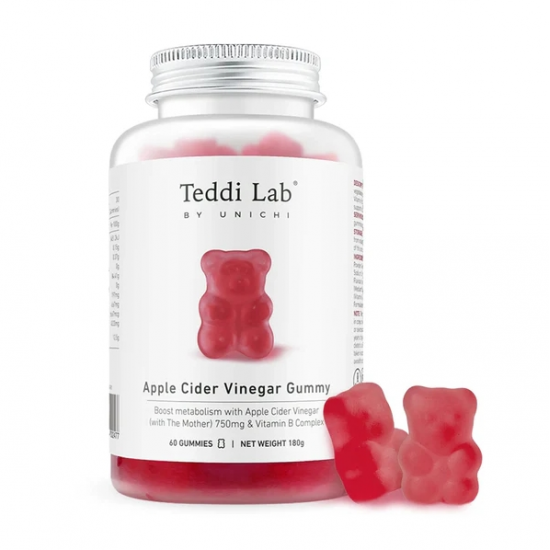Unichi Apple Cider Vinegar Gummy 苹果醋小熊软糖 60粒【保质期2027/11】