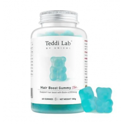 Unichi hair boost gummy Plus 海盐养发【加强版】小熊软糖 60粒【保质期2028/08】