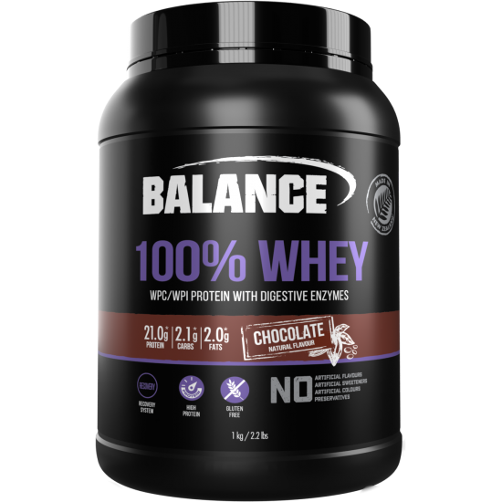 Balance 100 Whey Natural Chocolate 1kg 纯蛋白粉(巧克力味) BP0592【保质期2026/01】