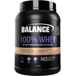 Balance 100 Whey Natural Cookies & Cream 1kg 纯蛋白粉(曲奇味)【保质期2027/01】 Balance 100 Whey Natural Cookies & Cream 1kg 纯蛋白粉(曲奇味)【保质期2027/01】