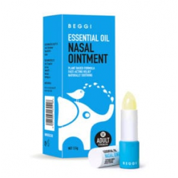 Beggi essential oil nasal ointment 鼻通灵3.5g 成人外涂式舒缓鼻塞膏 【保质期2027/01】 Beggi essential oil nasal ointment 鼻通灵3.5g 成人外涂式舒缓鼻塞膏 【保质期2027/01】