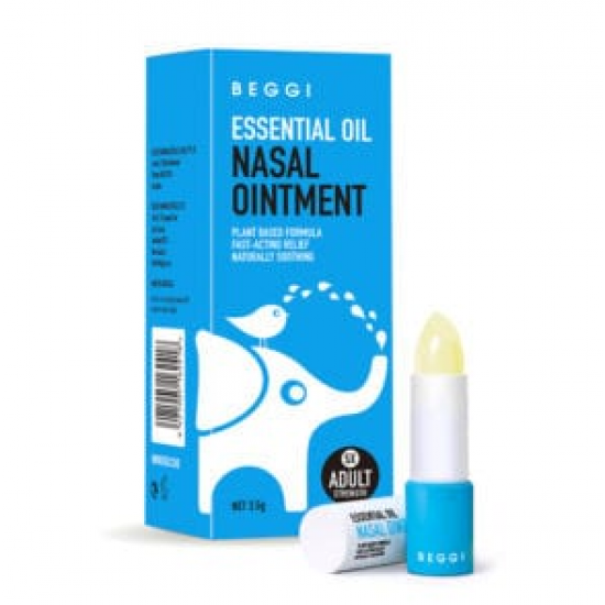 Beggi essential oil nasal ointment 鼻通灵3.5g 成人外涂式舒缓鼻塞膏 【保质期2026/05】