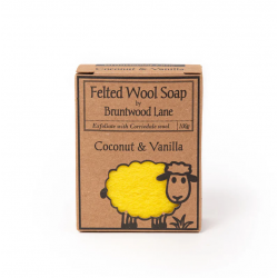 Felted Wool Soap Coconut&Vanilla 新西兰天然手工羊毛香皂【椰奶香草】 100g