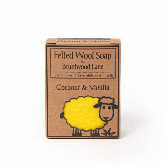 Felted Wool Soap Coconut&Vanilla 新西兰天然手工羊毛香皂【椰奶香草】 100g