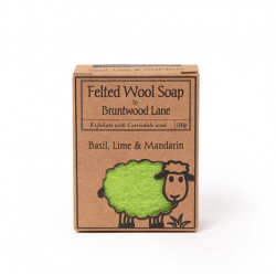 Felted Wool Soap Basil, Lime & Mandarin 新西兰天然手工羊毛香皂【罗勒青柠】 100g