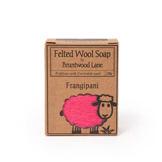 Felted Wool Soap Frangipani 新西兰天然手工羊毛香皂【鸡蛋花】 100g