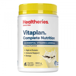 Healtheries Vitaplan Complete Nutrition Vanilla 500g 贺寿利营养蛋白粉香草味 500g【保质期2027/05】
