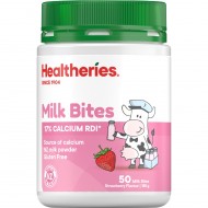 Healtheries Milk Bites 贺寿利奶片儿童【草莓味】50片  【保质期2028/06】