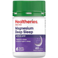 Healtheries magnesium Deep Sleep With 5HTP 60 Capsules 贺寿利镁深度睡眠胶囊（含 5HTP）60 粒【保质期2027/12】