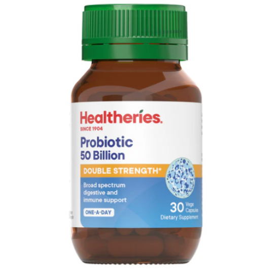 Healtheries Probiotic 50 Billion 贺寿利高效肠道益生菌 30粒【保质期2027/09】