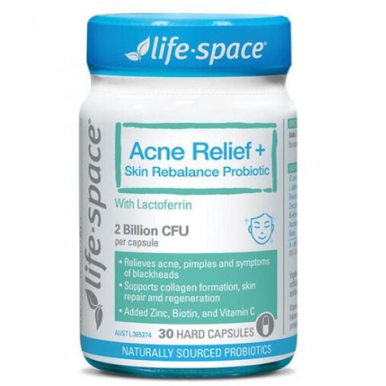 Life Space Acne Relief 祛痘+皮肤平衡益生菌 30粒【保质期2026/12】