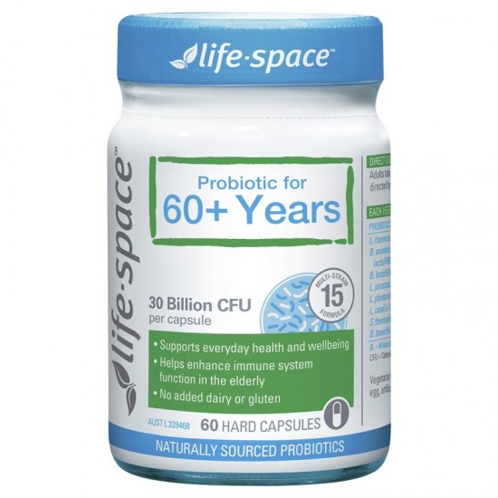 Life Space 老年人益生菌 60粒 专门为60岁以上老年人研发  【保质期2025/12】