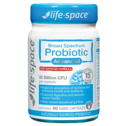 Life Space 成人益生菌 缓解肠道便秘湿疹助消化胶囊 60粒 【保质期2027/09】