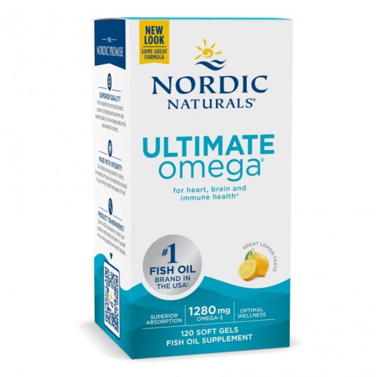 Nordic Naturals挪威小鱼柠檬味青年成人鱼油120粒  【保质期2026/10】