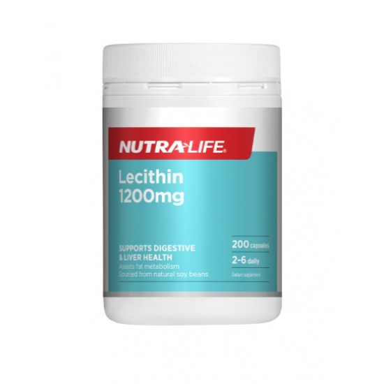 Nutra-Life Lecithin 1200mg 200s 纽乐高含量大豆卵磷脂 200粒【保质期2026/01】