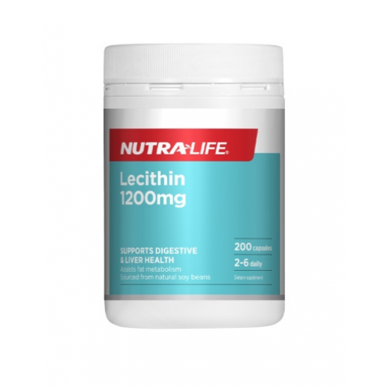 Nutra-Life Lecithin 1200mg 200s 纽乐高含量大豆卵磷脂 200粒【保质期2026/10】