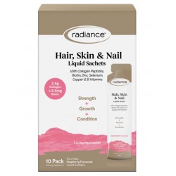 Radiance Hiar, Skin & Nail liquid sachets 胶原蛋白口服液 10*25ml R126【保质期2027/02】 Radiance Hiar, Skin & Nail liquid sachets 胶原蛋白口服液 10*25ml R126【保质期2027/02】