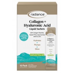 Radiance collagen + Hyaluronic Acid liquid sachets 胶原蛋白+玻尿酸口服液 10*25ml R125【保质期2027/02】 Radiance collagen + Hyaluronic Acid liquid sachets 胶原蛋白+玻尿酸口服液 10*25ml R125【保质期2027/02】