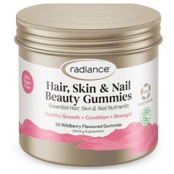 Radiance Beauty Gummies Hair Nails 美发、护肤、美甲胶原蛋白软糖 99%sugar free 50粒【保质期2027/05】