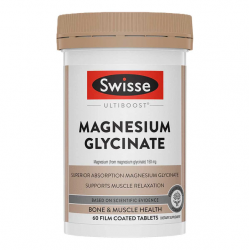 Swisse Ultiboost Magnesium Glycinate 高品质甘氨酸镁 60片【保质期2027/12】