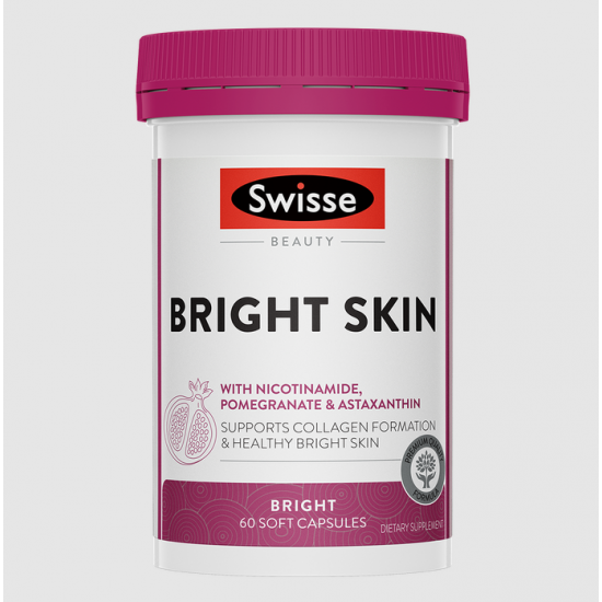Swisse Beauty Bright Skin 烟酰胺,虾青素 美白亮肤 60粒【保质期2028/09】