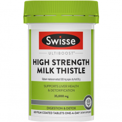 Swisse Ultiboost High Strength Milk Thistle 高浓度奶蓟草护肝片 35000mg 60片【保质期2028/11】