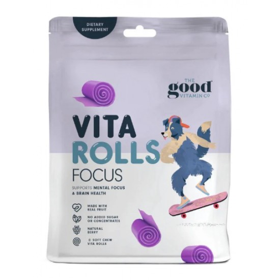 The Good Vitamin Co vita rolls Focus 水果卷【专注力】一包8个【保质期2027/12】