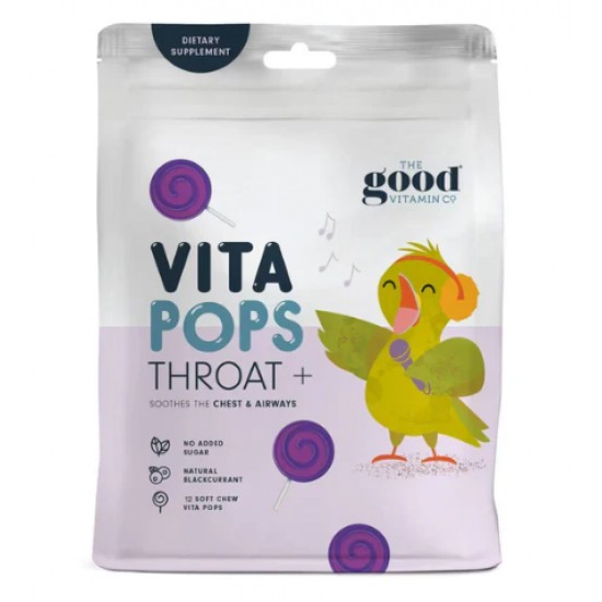 The Good Vitamin Co Kids Throat+ 儿童【润喉】棒棒糖 12支【保质期2027/12】