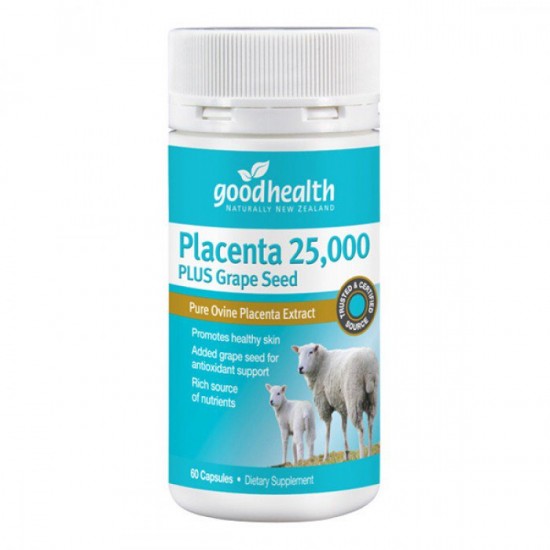 Good Health Placenta 25000mg 60S 好健康羊胎素 葡萄籽胶囊【保质期2025/08】