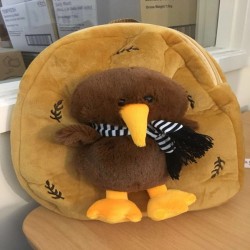 Hallifax backpack brown with full kiwi  几维鸟小书包