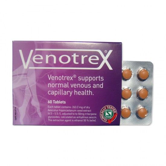 Venotrex  静脉曲张灵片缓解浮肿 伸张血管 60粒 【保质期2025/12】