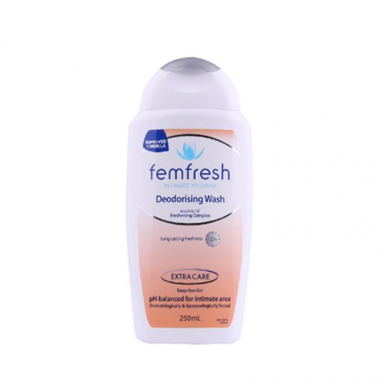 Femfresh (白色瓶）芳芯专业除臭温和无皂女性护理液 250ML 【保质期2026/08】