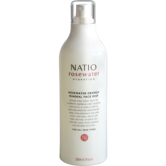 Natio 娜迪奥玫瑰系列保湿补水喷雾200ml 天然保湿补水 深入渗透皙白提亮 