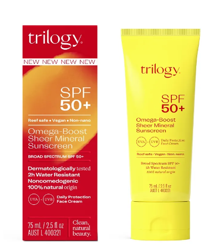 Trilogy SPF50+ Omega-Boost Mineral Sunscreen 75ml 趣乐活矿物质防晒霜SPF50+ 75ml TRFC153【保质期2027/10】