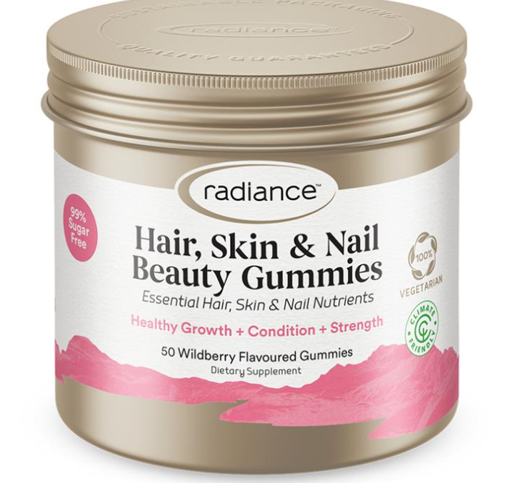 Radiance Beauty Gummies Hair Nails 美发、护肤、美甲胶原蛋白软糖 99%sugar free 50粒【保质期2027/05】